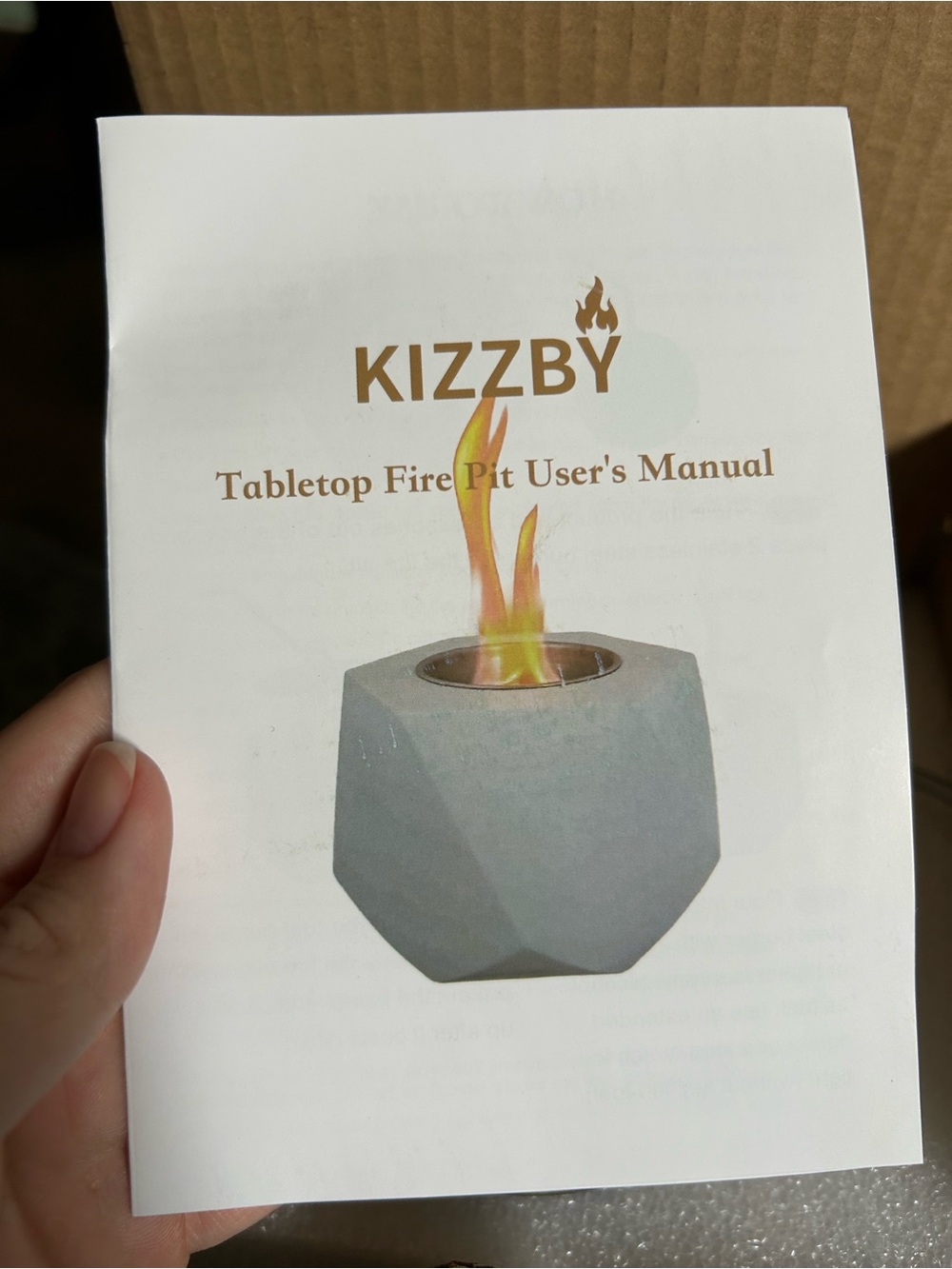KIZZBY Tabletop Fire Pit - Gray